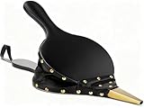 Amagabeli 43 x 19cm Holz Blasebalg für Kamin & Grill Grillblasebalg Grillgebläse Handblasebalg Luftgebläsebalg für Draussen Camping Holz Gebläse für Kamin Ofen Schwarz