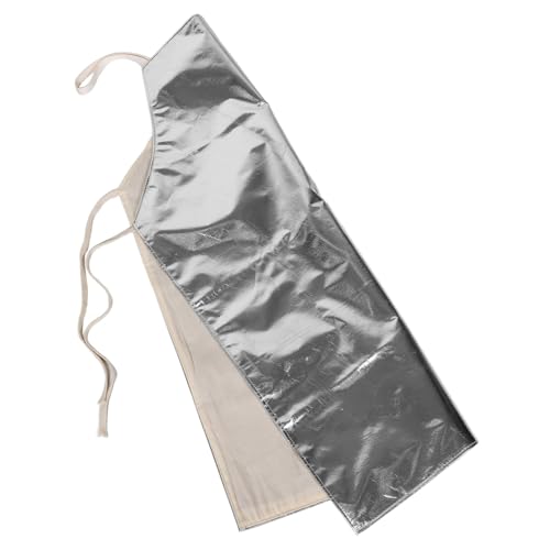 Gatuida Aluminum Foil Heat Resistant Work Apron Fireproof Insulated Welding and Grilling Protective Apron for Industrial Barbecue Cooking, 95cm x 65cm
