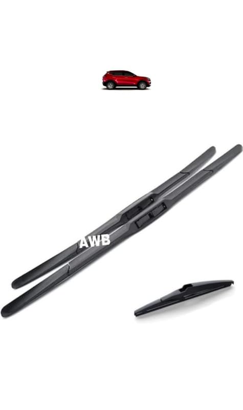 Image of AWB Hybrid Wiper Blades Front & Rear Compatible with Kia Seltos (pack of 3)