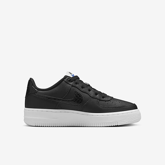 Nike Air Force 1 LV8 Big Kids' Shoes (FV7725-001, Black/White/Black) Size 5.52