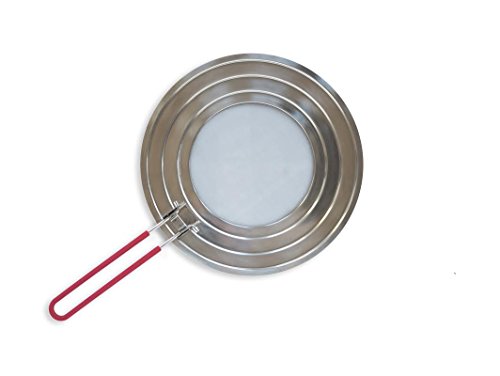 Stainless Steel Splatter Screen To Shield Against Oil and Grease from your Frying Pan or Skillet when Cooking in your Kitchen.Guard against mess with a screen that is Dishwasher safe and easy to store