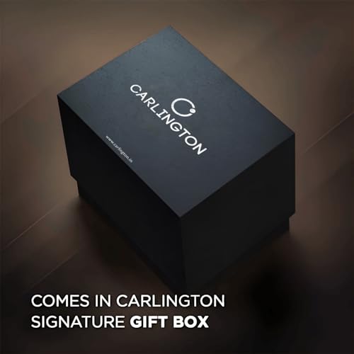 Image of Carlington Aristocrat Series Analog Watches for Men with Premium Leather Strap - CT 1077