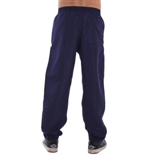 Kit 3 Calças Masculina Tactel Treino Escolar Bolsos Academia (BR, Alfa, G, Regular, Regular, Azul)