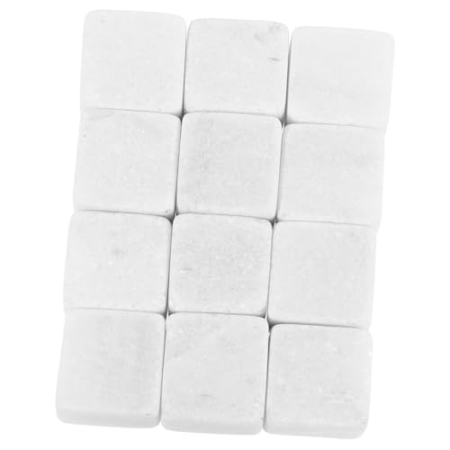 Alipis 12pezzi Pietre Raffreddanti Riutilizzabili Per Bevande Da Marmo Per Whisky e Vino Per Mantenere Gusto Senza Diluzione Per Amanti Dei Spiritosi e Regali Di Compleanno