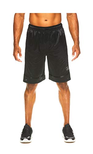 AND1 Men's All Courts Basketball Core Shorts (2XL 44/46, Black)