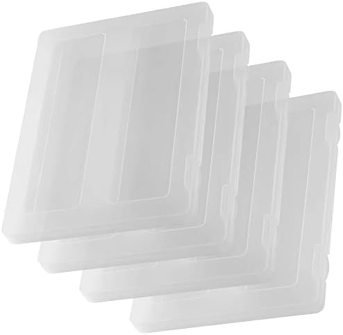 YIDM A4 File Project Case Trasparent 4 Pack A4 Storage Containers Plastic Paper Organizer Photo Containers A4 File Organizer with Latching Lids A4 File Project Case Accessories Games Jewelry Storage