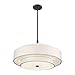Livex Lighting Fabric Shade 52138-92 Meridian 5 Light English Bronze Pendant