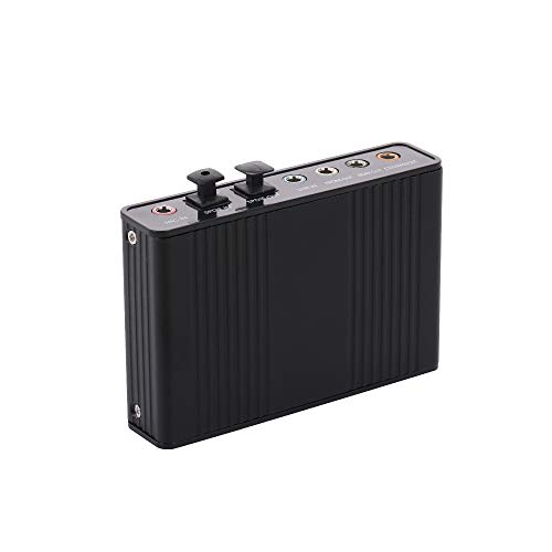 Docooler Placa de Som Externa Canal 5.1/7.1 USB2.0 Adaptador de Som de Áudio Óptico para PC Portátil