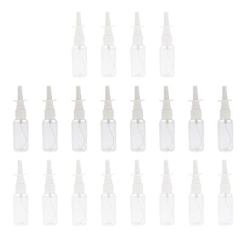 predolo 20 Peças Frascos de Líquido Cosmético Nasal Transparente Recarregável Portátil Frascos de Né