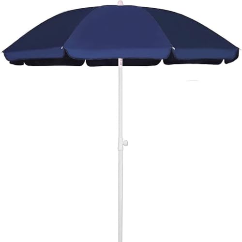 AMMSUN 6FT Portable Picnic Outdoor Canopy Sunshade Beach Umbrella with Tilt Function, Small Patio Umbrella - UPF 50+ protection Garden Umbrella 6' Navy Blue Patio Umbrella