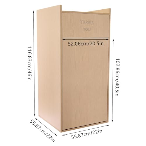 Caneca de basuras comercial de madera rectangular 30 Gal miniatura 2