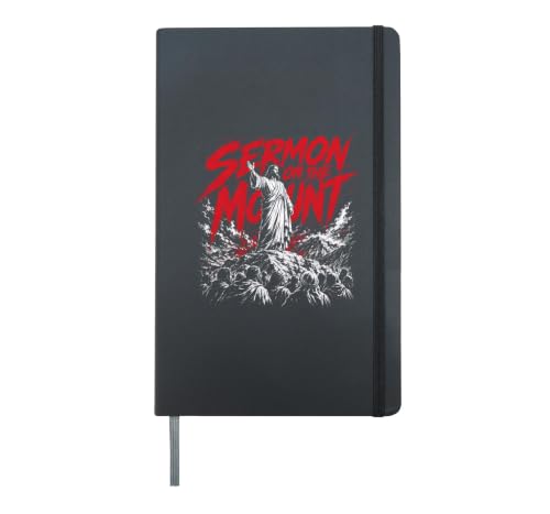 Sermon On The Mount Biblical Christian Scripture Hardcover Journal, Black