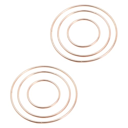 6Pcs Metal Floral Hoops Dream Catcher Rings DIY Wreath Frames Macrame Rings for Crafts Elegant for Wind Chimes and Garlands