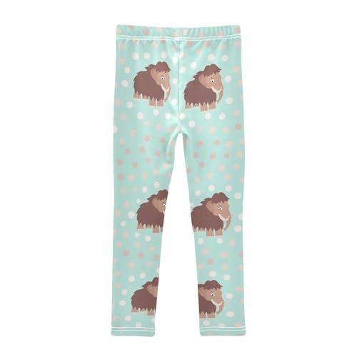 Cute Mammoth Girls Leggings,Workout Leggings for Girls Toddler Athletic Legging Size for 3-10T2
