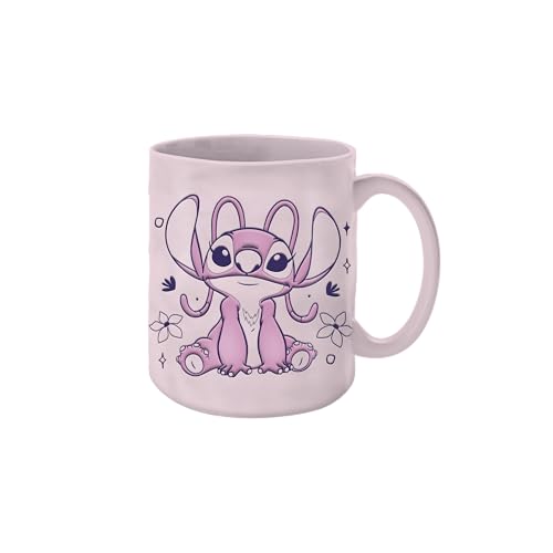 Silver Buffalo Lilo and Stitch Angel Tropical Floral Wax Resist Ceramic Pottery Mug for Décor and Gifts
| Silver Buffal