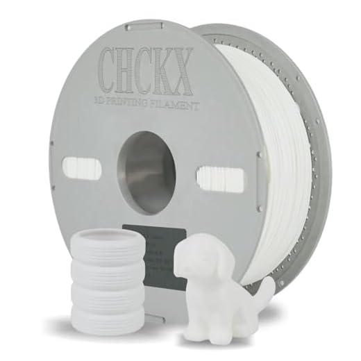 CHCKX PA6-GF 10% Glass Fiber Nylon Filament 1KG,Lower Abrasion Than Carbon Fiber, Heat Resistant to 135°C, 1.75mm 3D Printing Filament,White