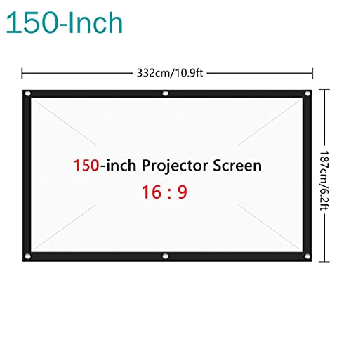 Pantalla para proyector de 150 pulgadas plegable antiarrugas miniatura 2