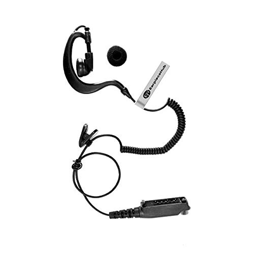 Listen only G shape earpiece for Sepura STP8000 & SC20 SC21 Multi-Pin Overt Ear Hanger Two Way Radios