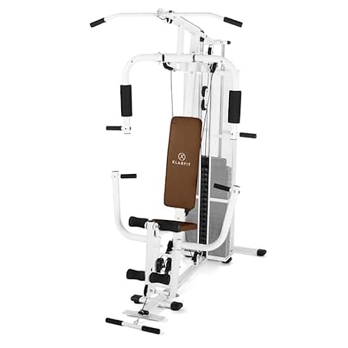 Foto von Klarfit Ultimate Gym 3000 Kraftstation, 3-in-1 Fitness Station, Fitnessger酹e fr Zuhause, Multi Gym mit Gewichte Kraftstation, Brustpresse, Latzugmaschine, Curl Stations, Sport Ger酹 Max. 120 kg