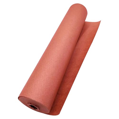 Gumney Kraft Butcher Paper Roll, 15.74 Inch x 32.8 Feet Unwaxed Uncoated Food Grade Peach Sublimation Smoker Paper for Smoking All Meat Varieties