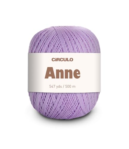 Image of CIRCULO Anne Yarn for Crocheting & Knitting, 100% Mercerized Brazilian Virgin Cotton, Soft Fingering Weight, 547 Yds, 5.19 Oz - Color 6029 Orquid