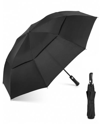 Lorrrtta Golf Umbrella Windproof and Rainproof Sun Umbrell 54 Inch Large Umbrella with Automatic Open Double Vented Canopy for 2-3 People Durable Outdoor Protection for Rain and Sun