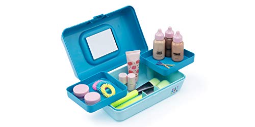 Image of Caboodles Pretty In Petite - Forever Fun Makeup Organizer Compact Carrying Cosmetic Case, Turquoise Over Sky, 1 count