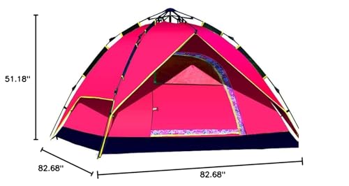 Carpa automática para camping 3-4 personas rojo sandía miniatura 7