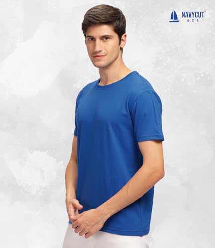 Image of Men T Shirt Cotton Round Neck | Solid Cotton Tee Half Sleeve | Breathable Casual T Shirt for Men | Stylish Round Neck Casual Wear | 12 Colors
