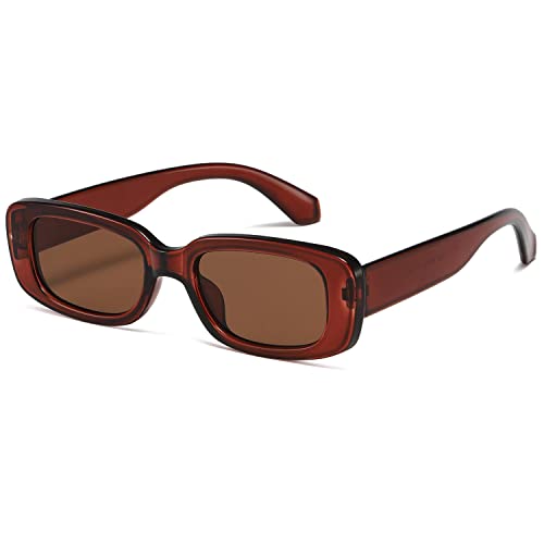 kimorn Rectangle Sunglasses for Women and Men