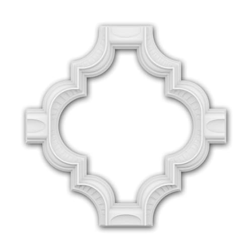 PRO[f]home® - 1 x 3D Wall Panel 159503 Profhome 49,9 cm x 49,8 cm x 6 cm White Islamic Ornament Moroccan Style Rigid Polyurethane Foam pre-Primed Lightweight Sturdy dimensionally Stable