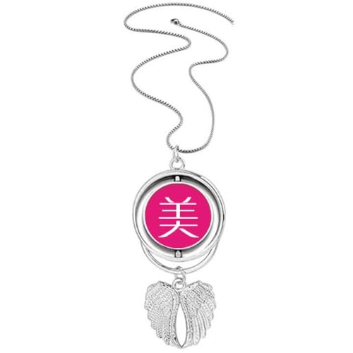 Collier ailes d'ange chinoises en métal argenté avec pendentif sculpté pour femme