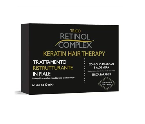 Trattamento Anticaduta in Fiale Retinol Complex – Azione Rinforzante e Stimolante con Mentolo, Eucalipto e Balsamo Fioravanti – Capelli Deboli e Tendenti alla Caduta 6x10ml (Ristrutturante)