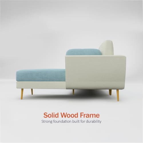 Image of Nuvola Premium Latex Fabric Sofa | 3, 4 & 5 Seater Options | 2 & 3-Toned Variants | Ultra-Soft Deep Seating Comfort | Modern Living Room Sofa | 3-Year Warranty