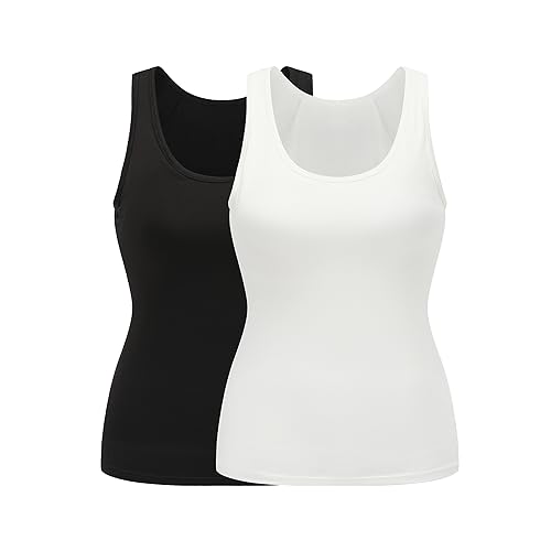 Image of Womens Modal Built-in Bra Padded Camisole Yoga Tanks Tops