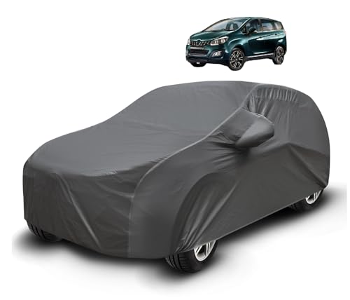 Image of Auto Hub Waterproof Car Cover Compatible with Mahindra Marazzo with Mirror Pockets, Soft Cotton Lining, Marazzo Car Cover Waterproof, Grey