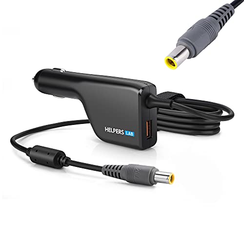 HELPERS LAB Laptop Car Charger Adapter for IBM Lenovo Thinkpad X60 X61 Z60 Z61 X200 X300 T60 T61 T400 T410 T420 T500 T510 T520 T530 L410 L420 L421 L430 20V 3.25A 4.5A 65W 90W Power Supply