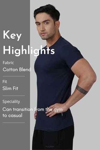 Image of Men's Crew Neck Slim Fit Gym Sports T-Shirt