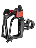 ROCKBROS Motorcycle Cup Holder Bike Water Bottle Holder for 2.3”-3' Diameter Adjustable Bottles Size with 360°Rotatable Base, Bicycle Drink Cage for Handlebar Frame with Screw Tool