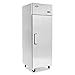 Commercial Refrigerator Freezer,ATOSA MBF8001 Single 1-Door Top Mount Stainless Steel Reach In Commercial Refrigerators Freezer For Restaurant Kitchen 22.6 cu.ft -10??0?