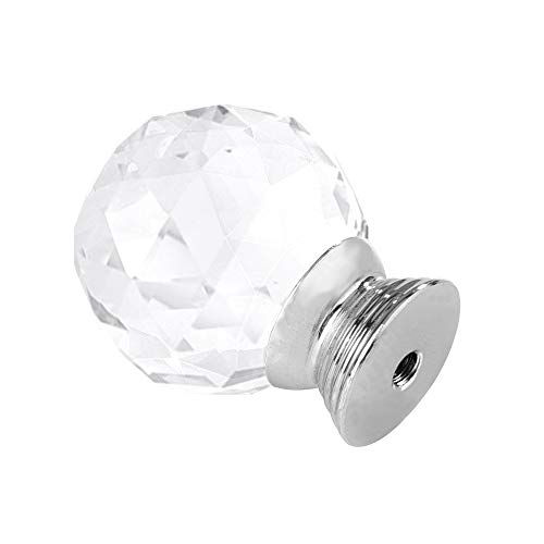 Anjuu 12 Pcs 30Mm Round Shape Crystal Glass Cabinet Knobs With Screws Drawer Knob Pull Handle Used For Kitchen, Dresser, Door, Cupboard (Clear) #TOP3