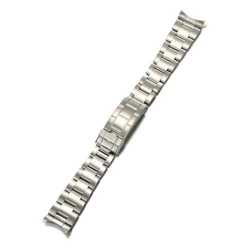 Semdu 316L Stainless Steel 20 mm Curved End Flip Lock Oiyster Band Bracelet,Oiyster 20 mm Watch Strap Fit For RLX EXPL-ORER 36 mm Watches