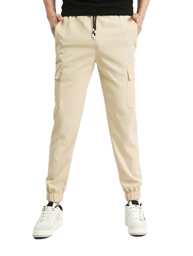Image of Boys Cargo Joggers Pants Outdoor Youth Quick Dry Hiking Pants Lightweight Athletic Pants with Zipper Pockets