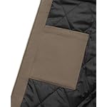 HISEA Men's Winter Work Jackets, Water Resistant Hooded Duck Canvas Coat, Loose Fit Insulated Utility Jacket with Pockets - Image 4