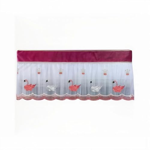 Image of TAG24 Premium Polyester Split AC Cover | Dust Protection, Washable, Open-Type Design for Running AC | 34 x 12 x 9 Inch (Pink Doll)