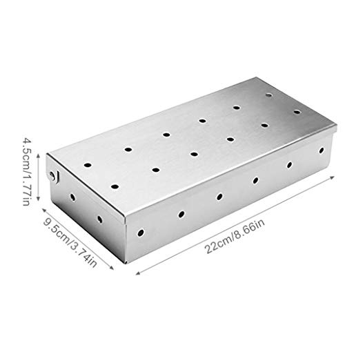 Homozy – Caixa de defumador de carne grossa para churrasco e lascas de madeira