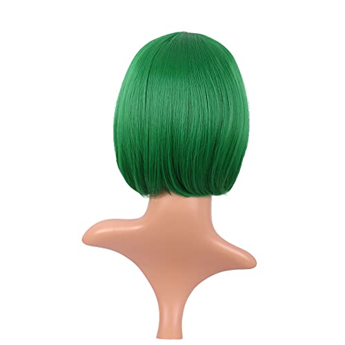 mapofbeauty 12 inch30 cm fashion lady short straight flat bangs bob wig green