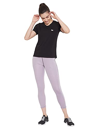 Image of Clovia Women's Cotton Comfort Fit Active T-Shirt