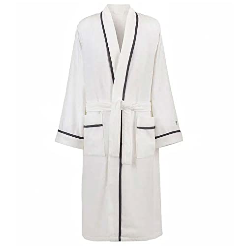 Roupão Aveludado Trussardi Masculino G Domenico Branco