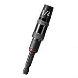 Varilla de extensión de destornillador hexagonal magnético Adaptador giratorio de cambio rápido de 360 grados para taladros eléctricos y brocas de enchufe negro (A)